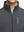 Close-up of collar detail on the dark grey Softshell Jacket, showing quality and design