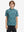Model front upper body wearing Stylish print boys polo shirts in fresh dark green leaf style
