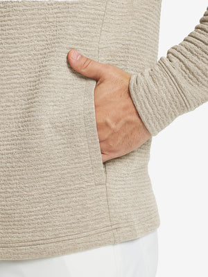 Texture Heather Cozy Hoodies Pullover