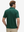 Back half-body view of a model wearing the blackish green everyday classic solid polo, highlighting the tailored rear fit