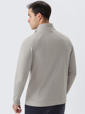 4 Way Stretch Nylon Brushed Quarter Zip Sweatshirts