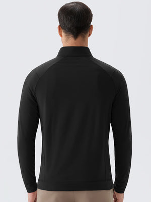 4 Way Stretch Nylon Brushed Quarter Zip Sweatshirts