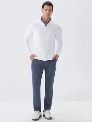4 Way Stretch Nylon Brushed Quarter Zip Sweatshirts