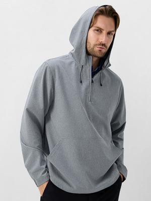 Water Resistant 1/4 Zip Hooded Pullover